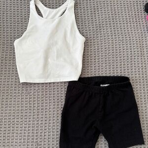 girls exercise set - tank and shorts 5T